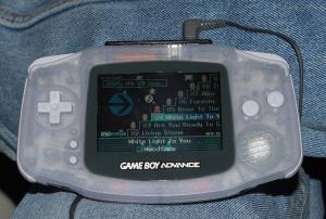 Nintendo MP3 Player sur une GameBoy Advance